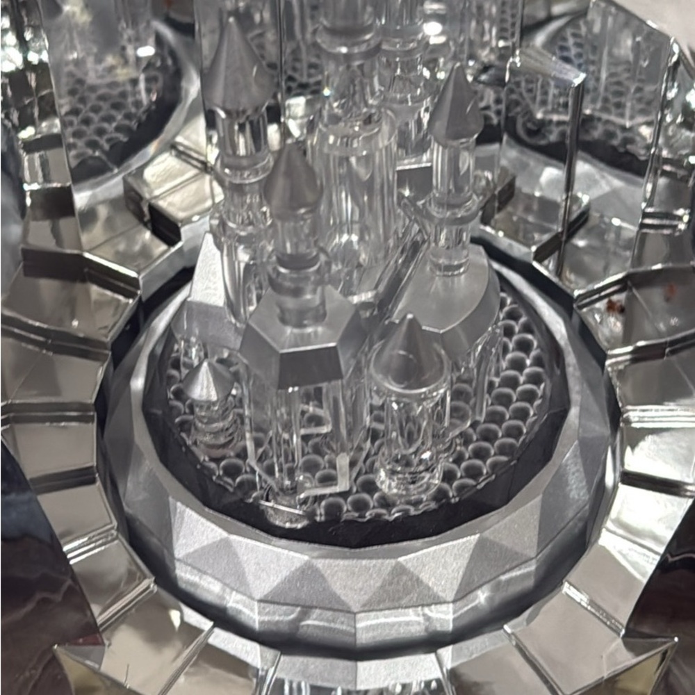 Rhythm Twilight Castle Mantel Clock with Crystal Dome - Picture 9 of 10